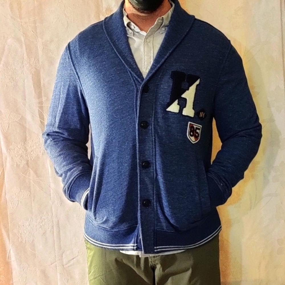 Tommy Hilfiger blue shawl collar cardigan